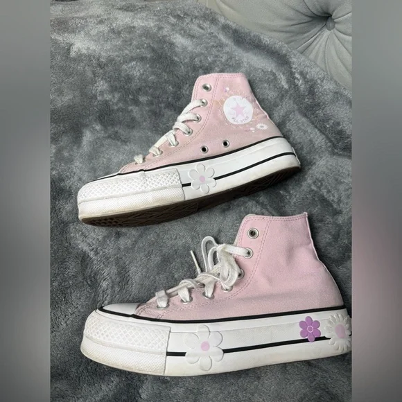 Converse Chuck‎ Taylor All Star Lift Floral High-Top Sneaker - Stardust Lilac - Picture 2 of 8